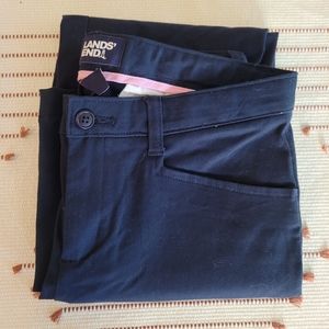 Girls Lands End navy uniform pants- new!